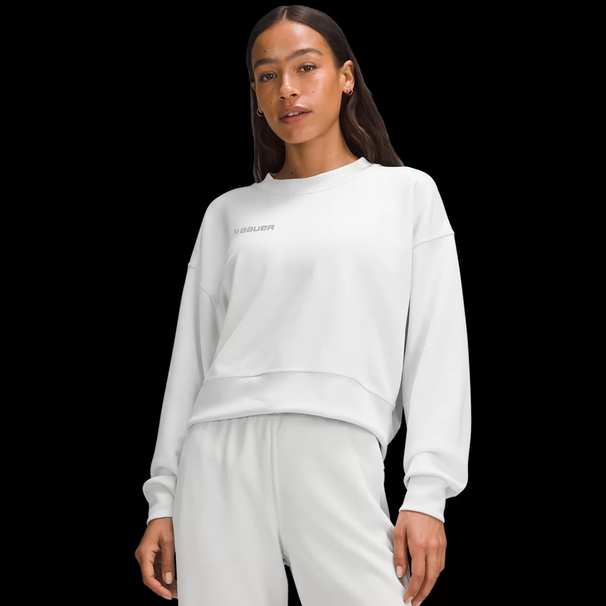 Outlet // Lululemon CROP CREW Women Womens Clothing·T-Shirts & Long Sleeves