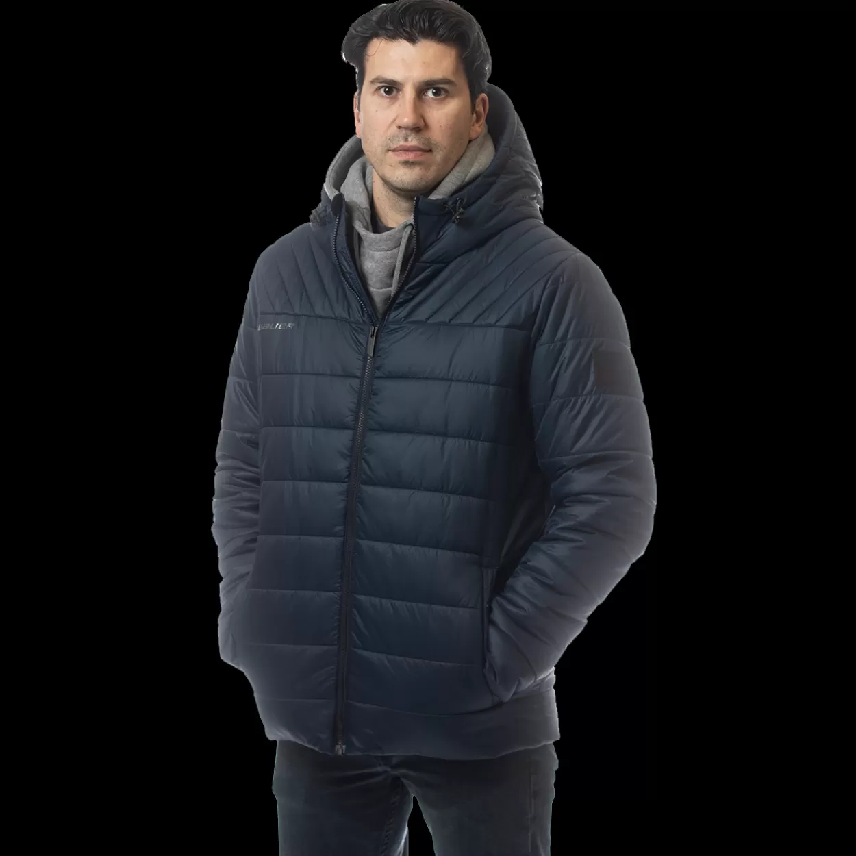 Best Sale HOCKEY HOODED PUFFER JACKET Mens Clothing·Jackets & Outerwear